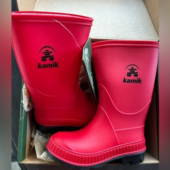 Kamik Kids Stomp Waterproof Rain Boots - Picture 1 of 3